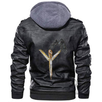 Viking Rune and Raven Leather Jacket RLT12 - Wonder Print Shop