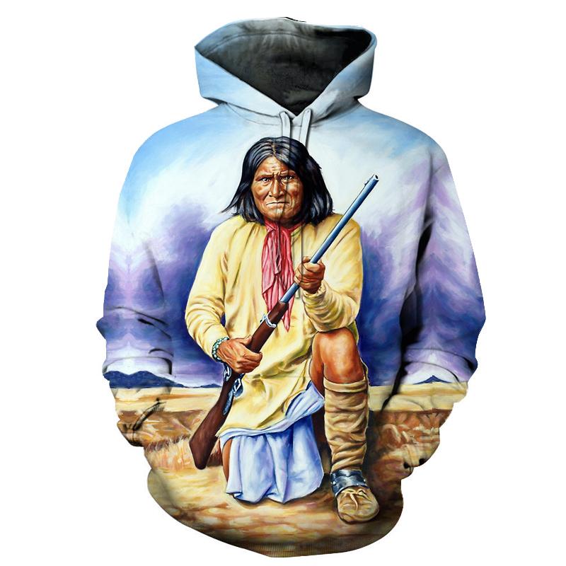 Great Chief Geronimo Native American All Over Hoodie LT10 - Wonder Print Shop