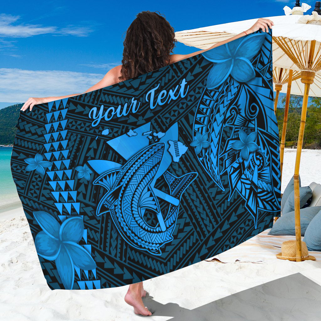 Custom Personalised Hawaii Sarong Kakau Kanaka Maoli Combine Polynesian Shark Ver.03 - Wonder Print Shop