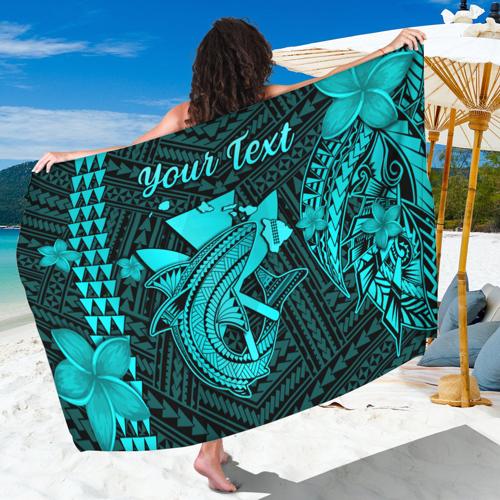 Custom Personalised Hawaii Sarong Kakau Kanaka Maoli Combine Polynesian Shark Ver.04 - Wonder Print Shop
