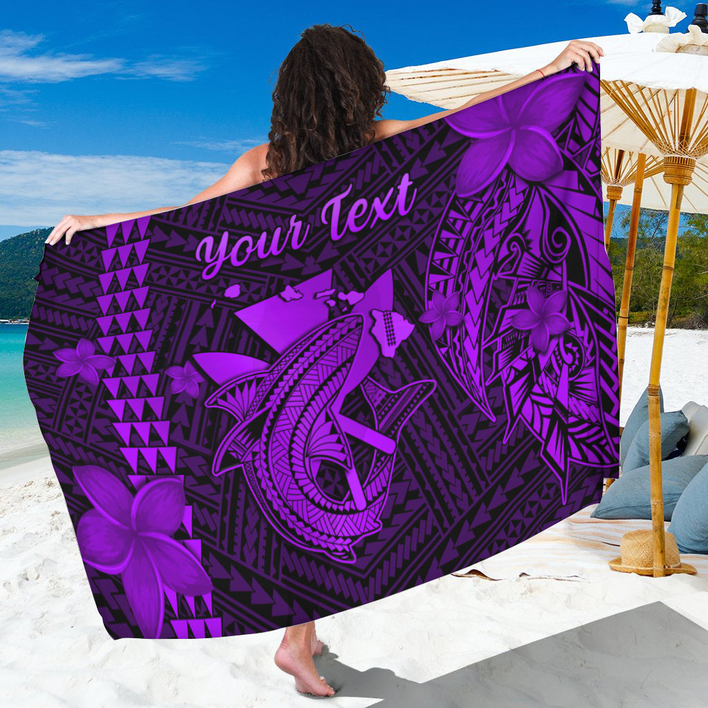 Custom Personalised Hawaii Sarong Kakau Kanaka Maoli Combine Polynesian Shark Ver.05 - Wonder Print Shop
