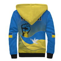 (Custom Personalised) Ukraine Sherpa Hoodie National Flag Style - Wonder Print Shop