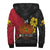 (Custom Text and Number) The Kumuls PNG Sherpa Hoodie Papua New Guinea Polynesian Dynamic Style Black - Wonder Print Shop