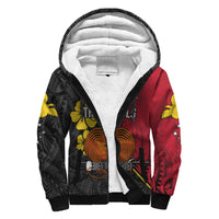 The Kumuls PNG Sherpa Hoodie Papua New Guinea Polynesian Dynamic Style Black - Wonder Print Shop