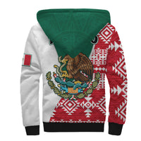 Happy Mexico Fathers Day Sherpa Hoodie Mexican Aztec Pattern - Wonder Print Shop