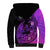 (Custom Personalised) Mauis Fish Hook Sherpa Hoodie Polynesian Magenta Gradient Version - Wonder Print Shop