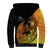 (Custom Personalised) Mauis Fish Hook Sherpa Hoodie Polynesian Gold Gradient Version - Wonder Print Shop