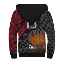 Custom Text and Number Papua New Guinea Sherpa Hoodie Raggiana Birds Of Paradise Happy 47th Independence Day LT13 - Wonder Print Shop