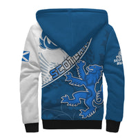 Scotland Rugby Sherpa Hoodie Scottish Coat Of Arms Mix Thistle Newest Version - Wonder Print Shop