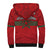 Morocco Football Sherpa Hoodie World Cup 2022 Red Moroccan Pattern - Wonder Print Shop