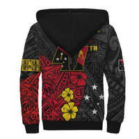 Custom Personalised Papua New Guinea Anniversary Sherpa Hoodie 47th Independence Day Since 1975 LT13 - Wonder Print Shop