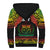 Custom Text And Number Samoa Rugby Sherpa Hoodie Teuila Torch Ginger Gradient Style - Wonder Print Shop