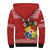 Custom Text And Number Tonga Rugby Sherpa Hoodie Mate Maa Tonga Pacific Ngatu White - Wonder Print Shop