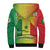 (Custom Personalised) Senegal Sherpa Hoodie Lion With Senegal Map Reggae Style - Wonder Print Shop