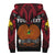 Custom Text And Number Papua New Guinea Rugby Sherpa Hoodie PNG Kumuls Bird Of Paradise Black - Wonder Print Shop