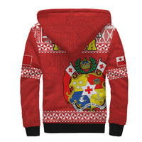 Tonga Rugby Sherpa Hoodie Mate Maa Tonga Pacific Ngatu White - Wonder Print Shop