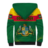 Dominica Sherpa Hoodie Dominican Coat Of Arms With Map - Wonder Print Shop