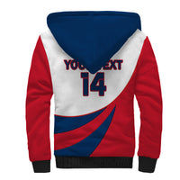 (Custom Text And Number) Republica Dominicana 2023 Sherpa Hoodie Baseball - Wonder Print Shop