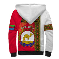 Eritrea Sherpa Hoodie African Pattern Happy Independence Day Version White - Wonder Print Shop