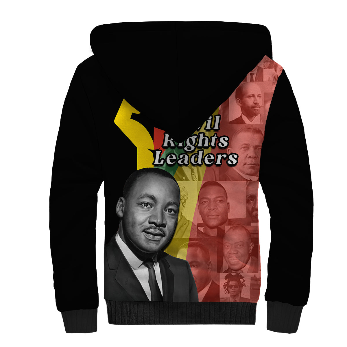 Civil Rights Leaders Sherpa Hoodie African American Black History Month - Wonder Print Shop