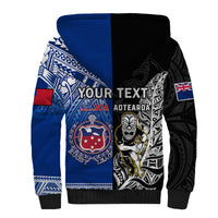 (Custom Personalised) All Black And Toa Samoa Rugby Sherpa Hoodie NZ Maori Fern Mix Polynesian - Wonder Print Shop