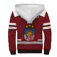 (Custom Text And Number) Latvia Hockey 2023 Sherpa Hoodie Red Sporty Style - Wonder Print Shop