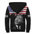 (Custom Personalised) United States Sherpa Hoodie United States Happy MLK Day Flag Grunge Style - Wonder Print Shop