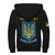 Custom Personalised Ukraine Sherpa Hoodie Ukraine Gold Trident Slava Ukraini Black - Wonder Print Shop