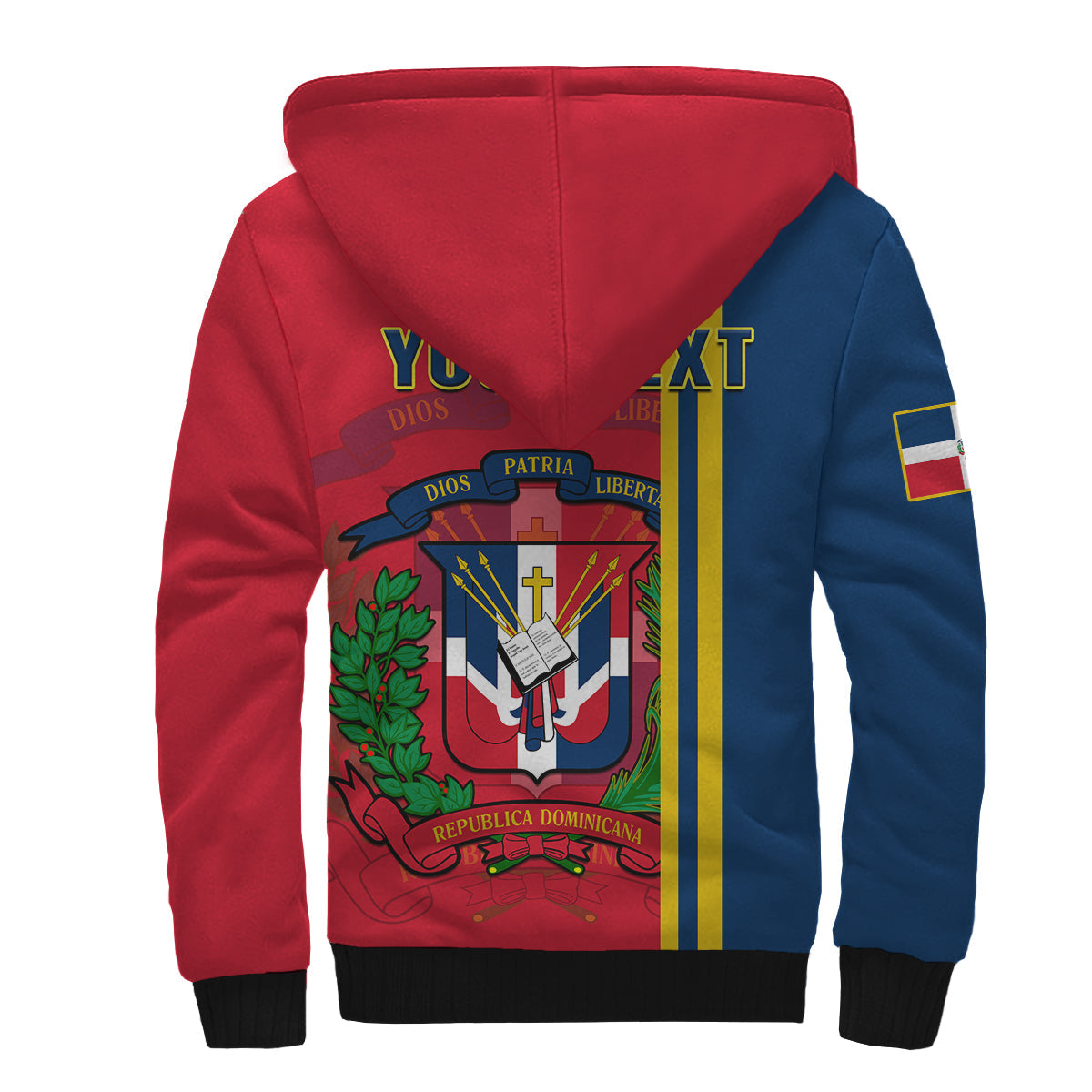 (Custom Personalised) Dominican Republic Sherpa Hoodie Happy 179 Years Of Independence - Wonder Print Shop