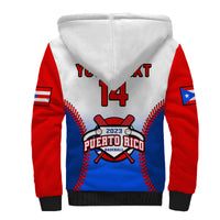(Custom Text And Number) Puerto Rico 2023 Sherpa Hoodie Baseball Sporty Version - Wonder Print Shop