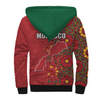 Morocco Western Sahara Sherpa Hoodie Map Red Moroccan Is Always In My Heart - Wonder Print Shop
