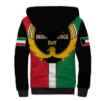 Kuwait Sherpa Hoodie Happy Independence Day With Coat Of Arms - Wonder Print Shop