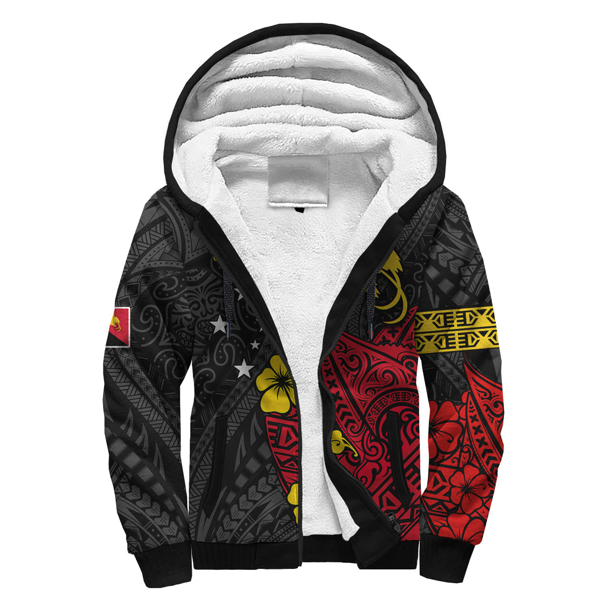 Custom Personalised Papua New Guinea Anniversary Sherpa Hoodie 47th Independence Day Since 1975 LT13 - Wonder Print Shop