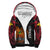 Custom Text And Number Papua New Guinea Rugby Sherpa Hoodie PNG Kumuls Bird Of Paradise Black - Wonder Print Shop