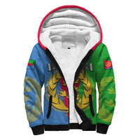Eritrea Sherpa Hoodie Eritrean Map Mix African Pattern Simple Style - Wonder Print Shop