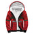 Morocco Football Sherpa Hoodie World Cup 2022 Red Moroccan Pattern - Wonder Print Shop