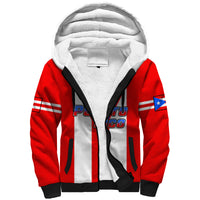 Puerto Rico Sherpa Hoodie Coat Of Arms Mix Flag - Wonder Print Shop