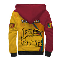 (Custom Personalised) Sri Lanka Sherpa Hoodie Sri Lankan Pattern Happy 75 Years Of Independence - Wonder Print Shop