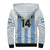 (Custom Text And Number) Argentina Football Sherpa Hoodie World Cup La Albiceleste 3rd Champions Proud - Wonder Print Shop
