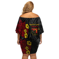 Custom Personalised Papua New Guinea Anniversary Women Off Shoulder Short Dress 47th Independence Day Since 1975 LT13 - Wonder Print Shop