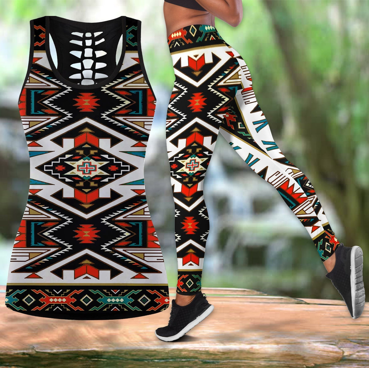 tribal-colorful-pattern-native-american-tank-top-and-leggings-set