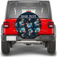 Custom Personalised Hawaii Skeleton Surf Spare Tire Cover Halloween Hawaiian Tribal LT13 - Wonder Print Shop