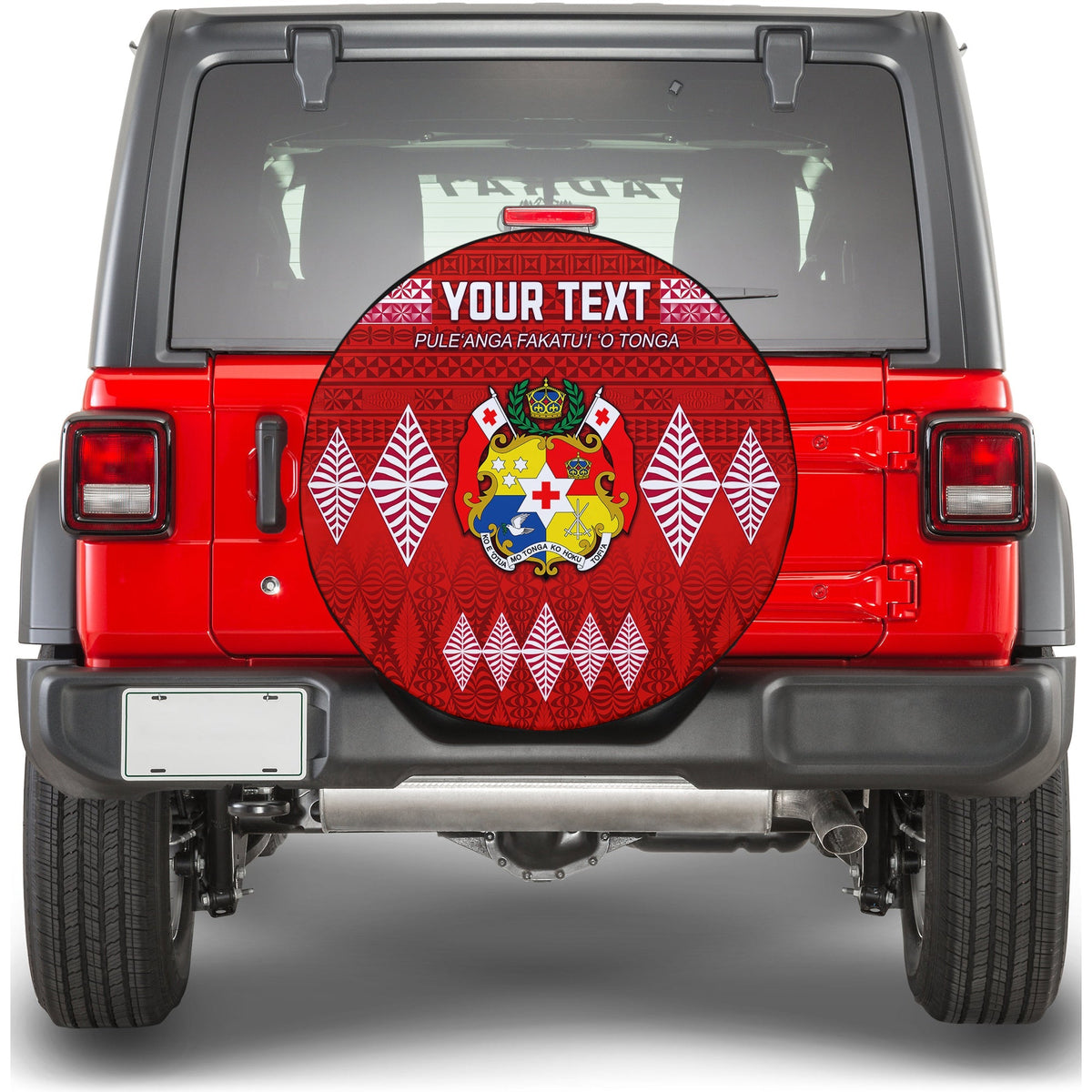 Custom Personalised Kingdom of Tonga Spare Tire Cover Ngatu Pattern Tongan LT13 - Wonder Print Shop