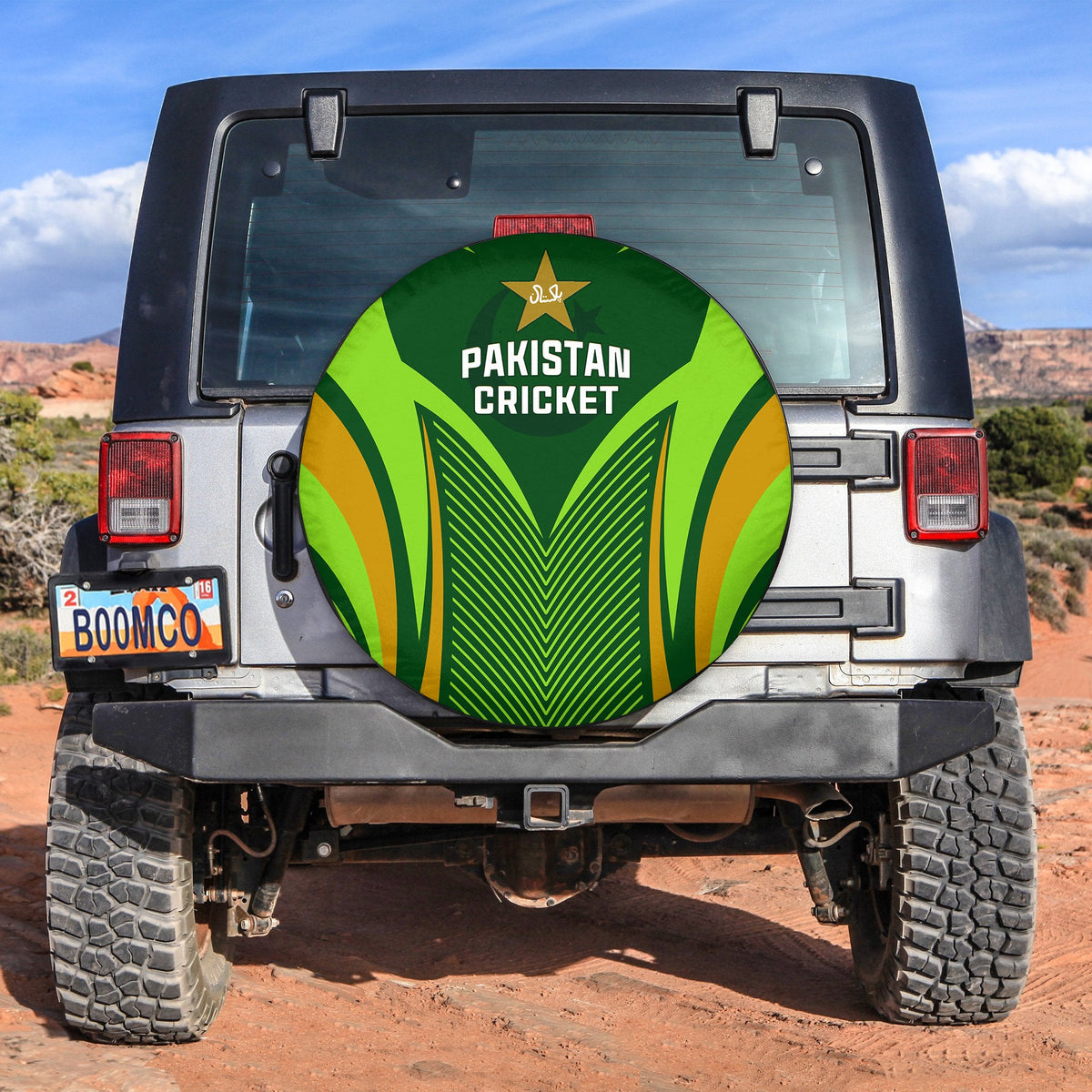 Pakistan Cricket Spare Tire Cover Green Shaheens Champion LT13 - Wonder Print Shop