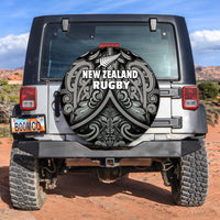 Custom Personalised New Zealand Silver Fern Rugby Spare Tire Cover All Black NZ Maori Pattern LT13 - Wonder Print Shop
