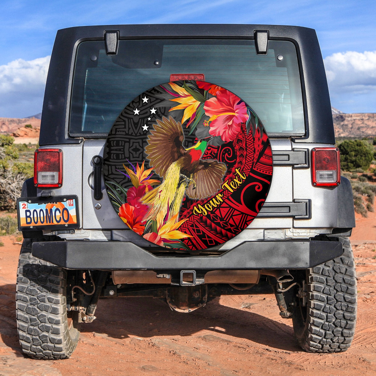 Custom Personalised Papua New Guinea Spare Tire Cover Bird of Paradise Ver.01 LT13 - Wonder Print Shop
