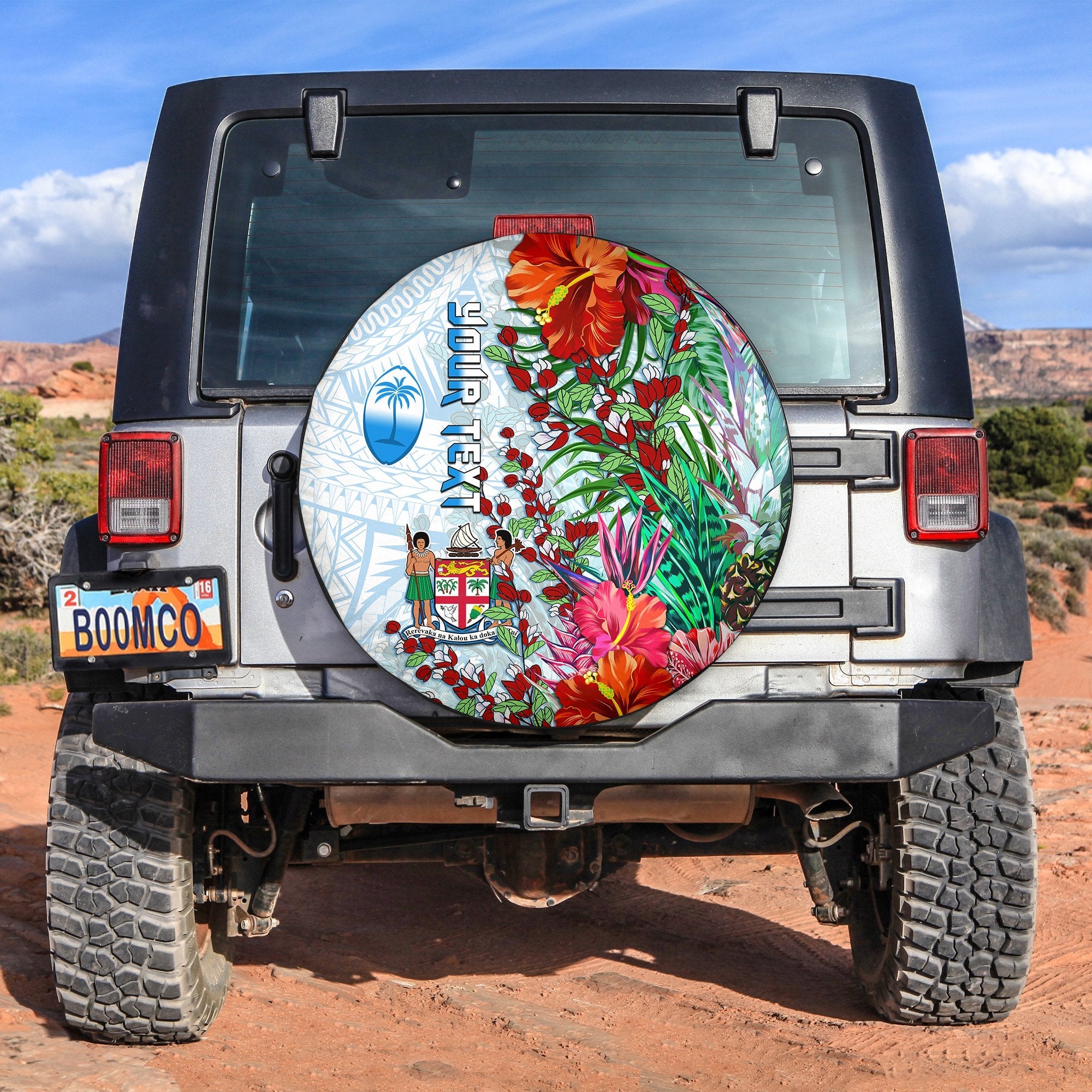 custom-personalised-fiji-spare-tire-cover-proud-fijian-tapa-mix-tagimoucia-flowers