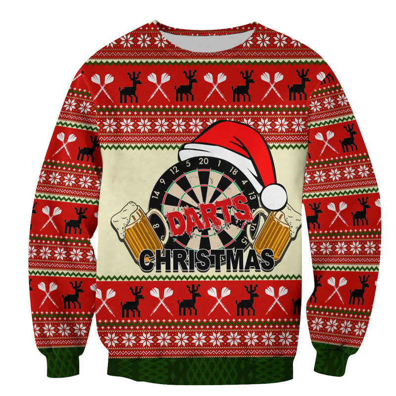 Darts And Beer For Christmas Sweatershirt No.1 LT6 - Wonder Print Shop