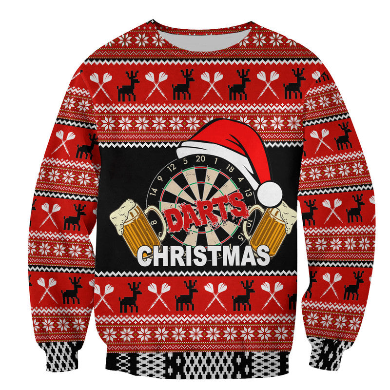 Darts And Beer For Christmas Sweatershirt  No.3 LT6 - Wonder Print Shop