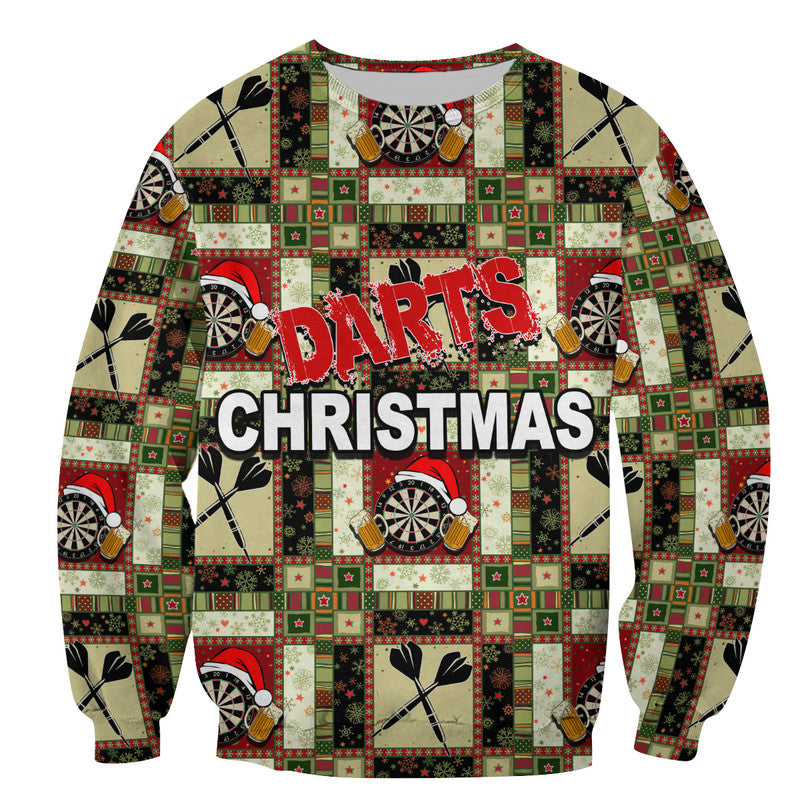 Darts Christmas Patterns Sweatershirt No.1 LT6 - Wonder Print Shop